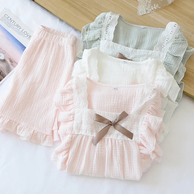 Solid Pajamas – Short Sleeve Set