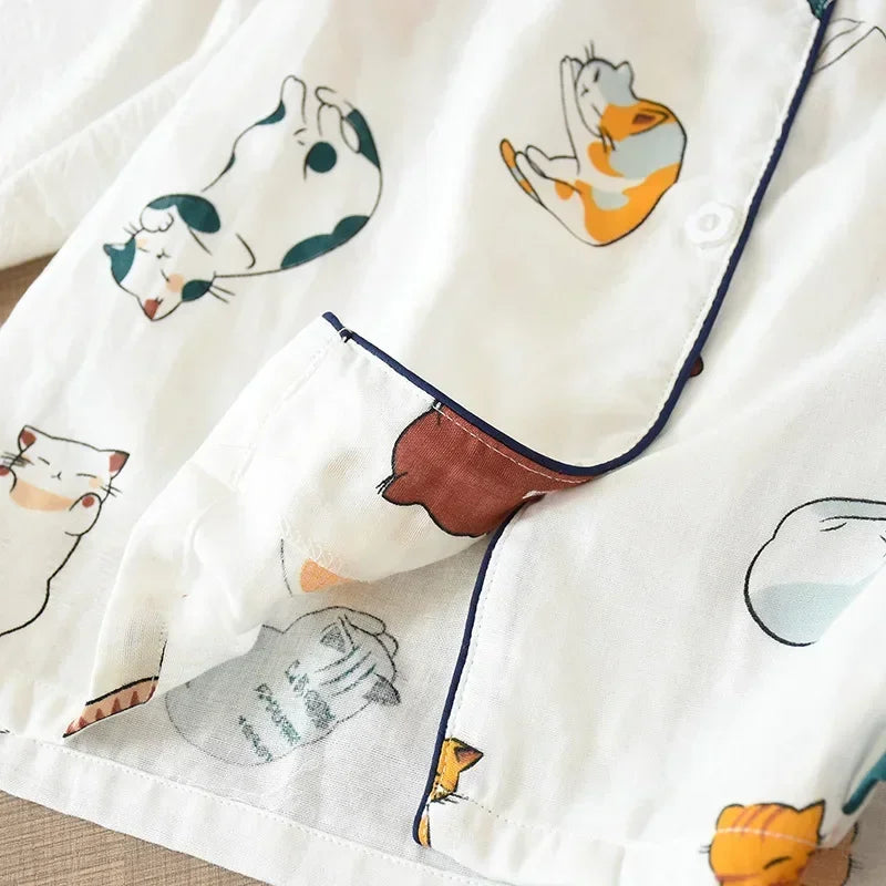 Cute Print Pajamas – Short Sleeve & Shorts