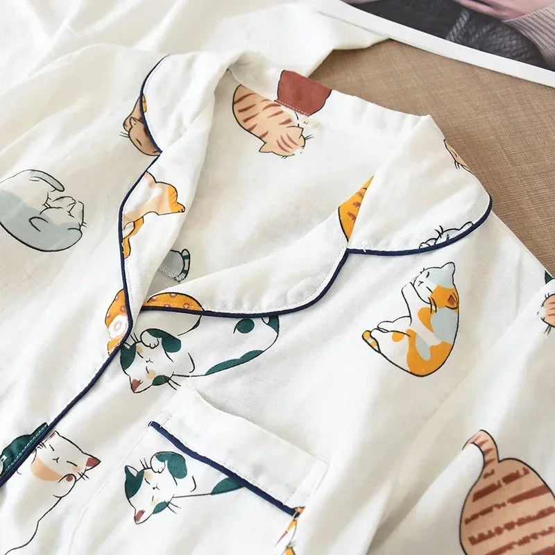 Cute Print Pajamas – Short Sleeve & Shorts