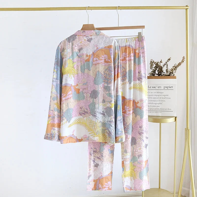 Viscose Pajama Set – Long Sleeve