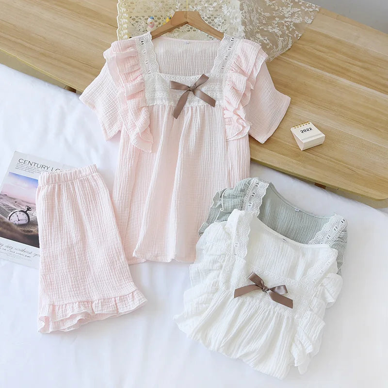 Solid Pajamas – Short Sleeve Set