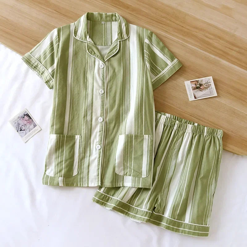 Cute Print Pajamas – Short Sleeve & Shorts