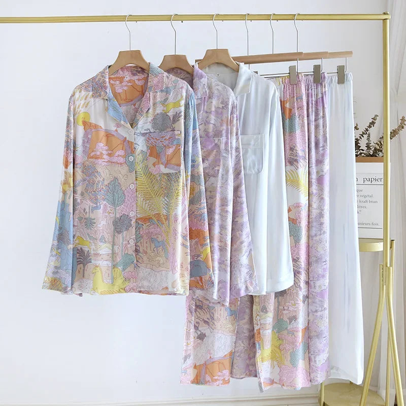 Viscose Pajama Set – Long Sleeve
