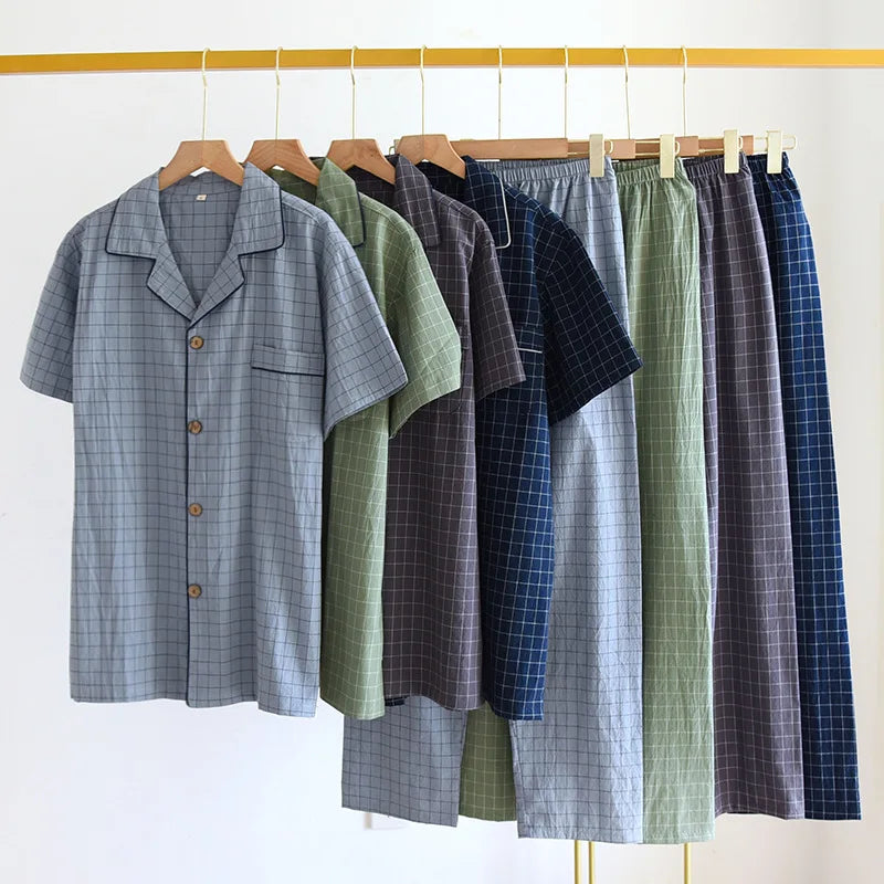 Men’s Cotton Pajama Set – Two-Piece