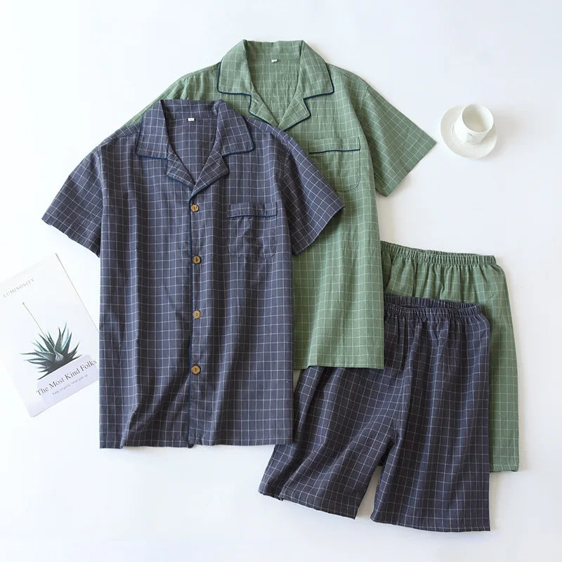 Men’s Cotton Pajama Set – Two-Piece