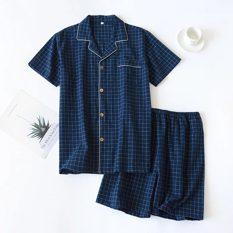 Men’s Cotton Pajama Set – Two-Piece