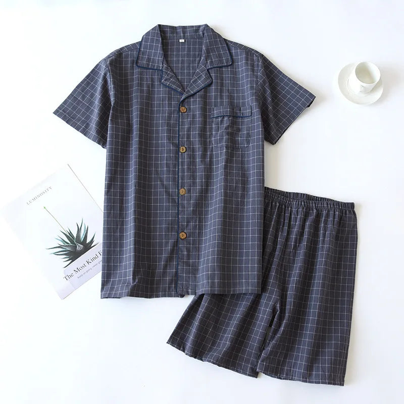 Men’s Cotton Pajama Set – Two-Piece