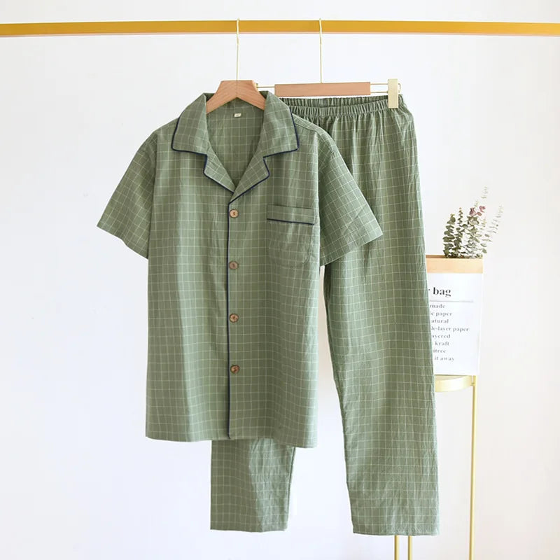 Men’s Cotton Pajama Set – Two-Piece