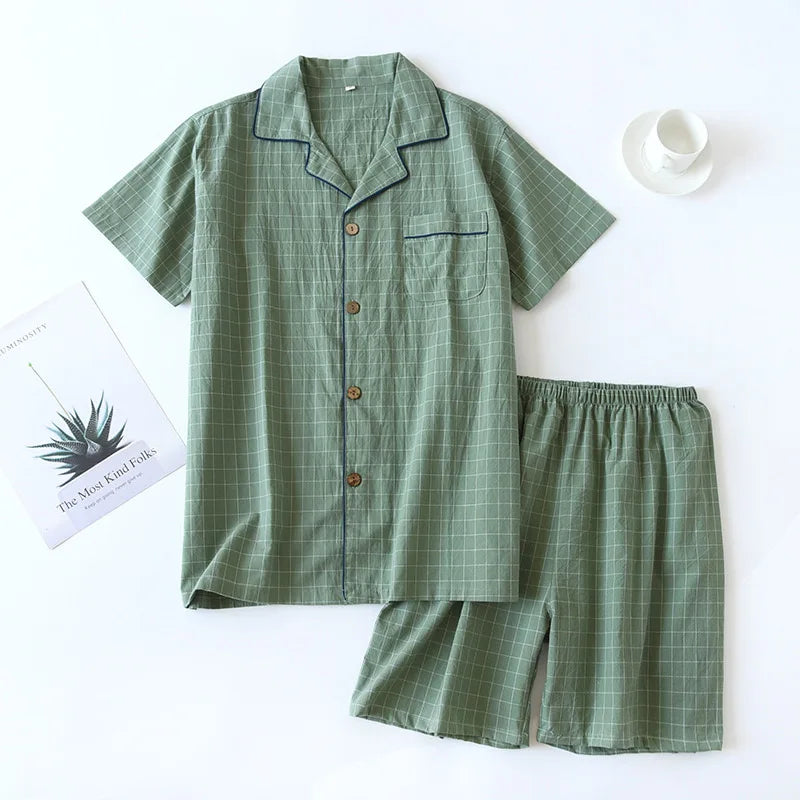 Men’s Cotton Pajama Set – Two-Piece