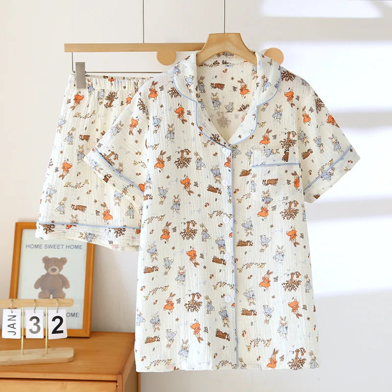 Vema Pajama Set – Loose Short Sleeve & Shorts