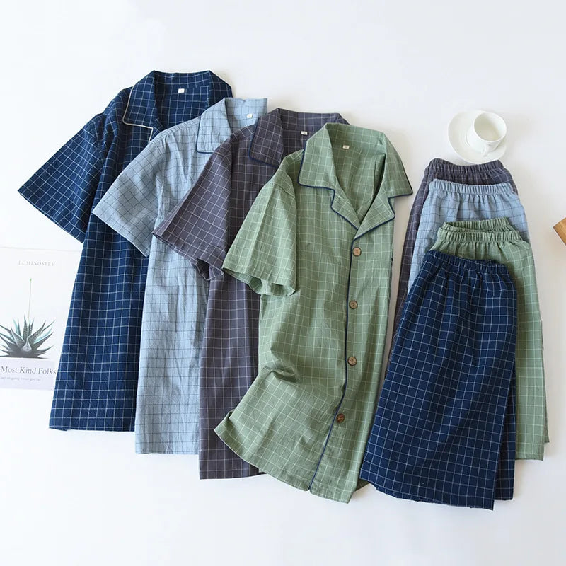 Men’s Cotton Pajama Set – Two-Piece