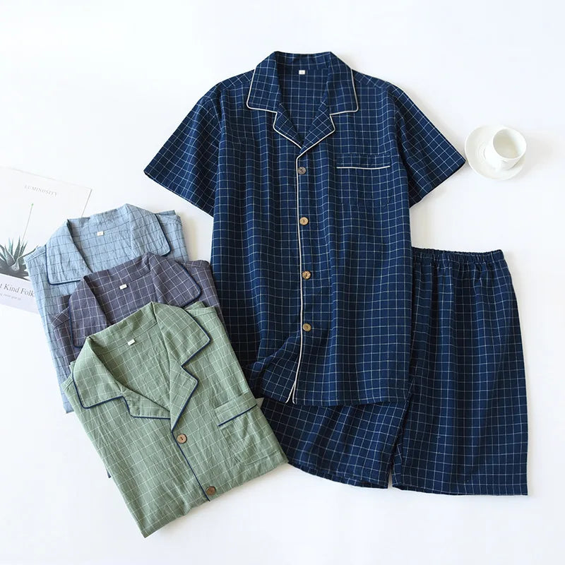 Men’s Cotton Pajama Set – Two-Piece