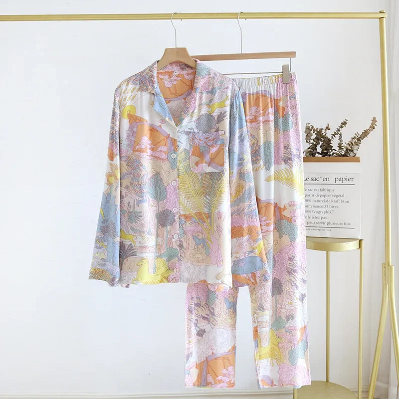 Viscose Pajama Set – Long Sleeve