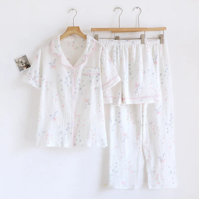 Cotton Pajama Set – 3-Piece