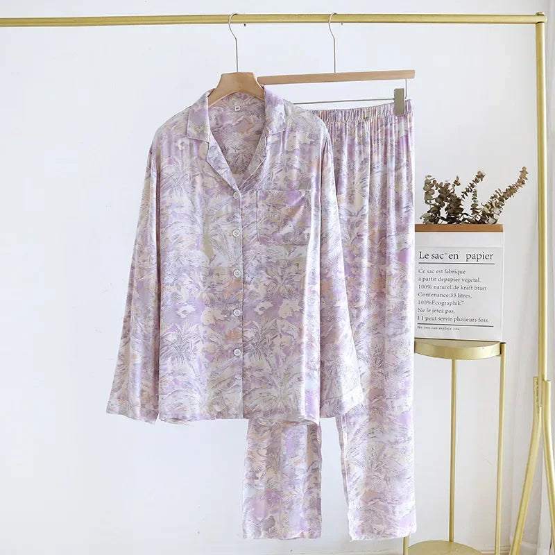 Viscose Pajama Set – Long Sleeve