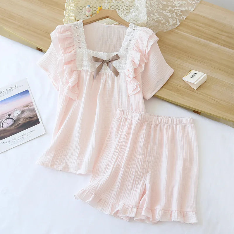 Solid Pajamas – Short Sleeve Set