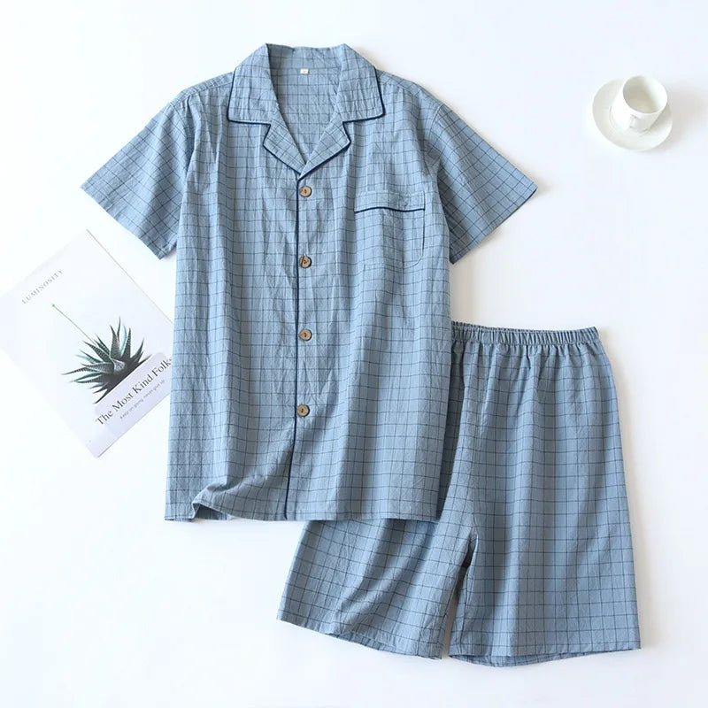 Men’s Cotton Pajama Set – Two-Piece