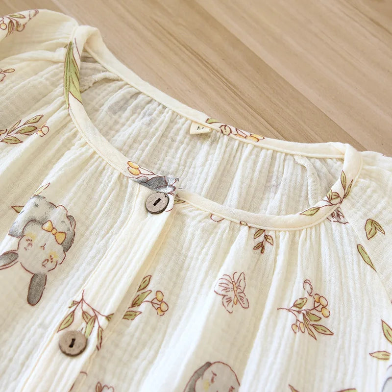 Cotton Pajama Top – Long Sleeve, Spring/Summer