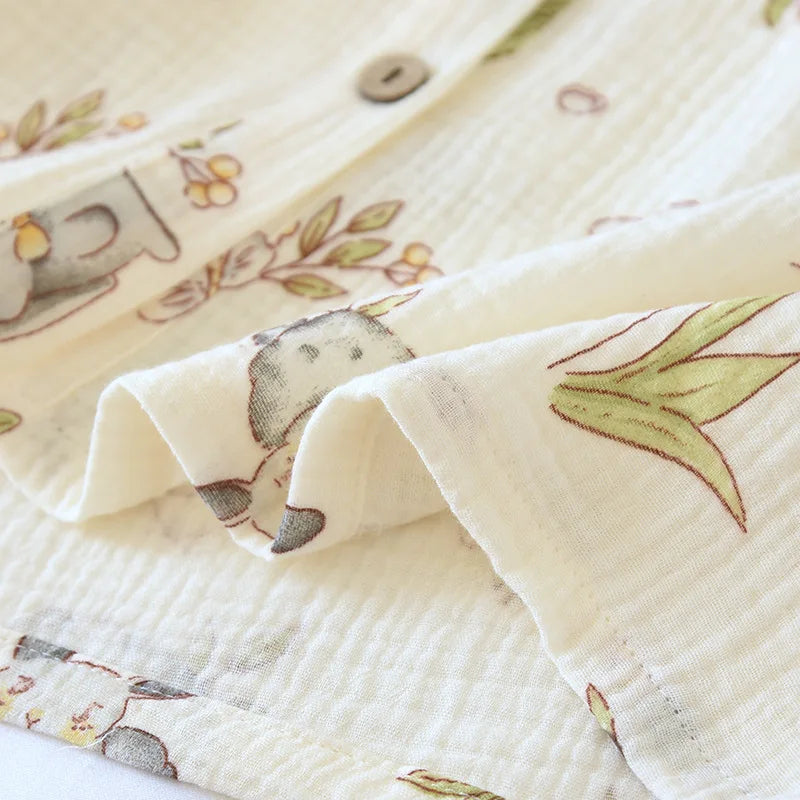 Cotton Pajama Top – Long Sleeve, Spring/Summer