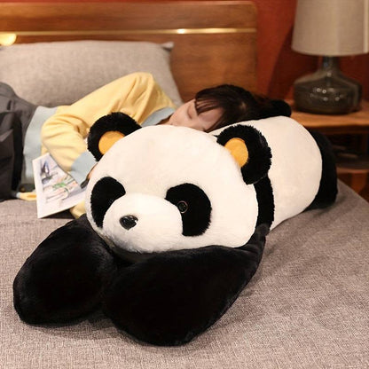 Bobo Plush Panda Pillow – Soft Synthetic Fiber, Perfect for Bedroom & Sofa Decor