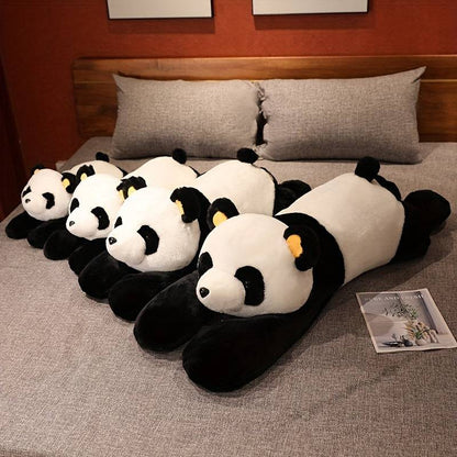 Bobo Plush Panda Pillow – Soft Synthetic Fiber, Perfect for Bedroom & Sofa Decor