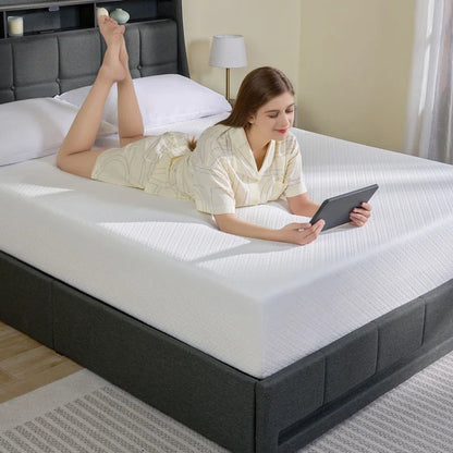 Grestell Gel Memory Foam Mattress - Twin to King, Cooler Sleep