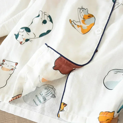 Cute Print Pajamas – Short Sleeve & Shorts