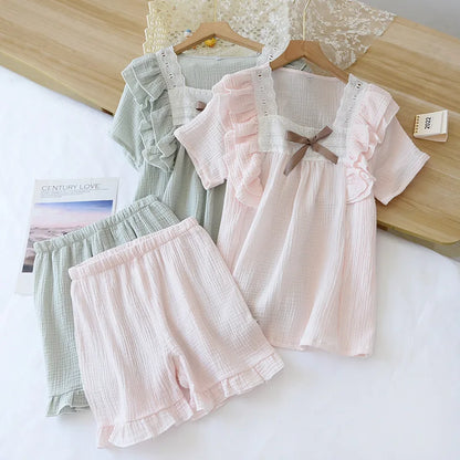 Solid Pajamas – Short Sleeve Set
