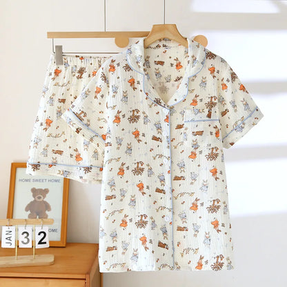 Vema Pajama Set – Loose Short Sleeve & Shorts