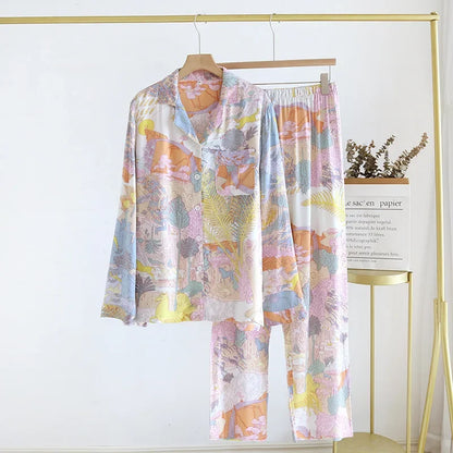 Viscose Pajama Set – Long Sleeve