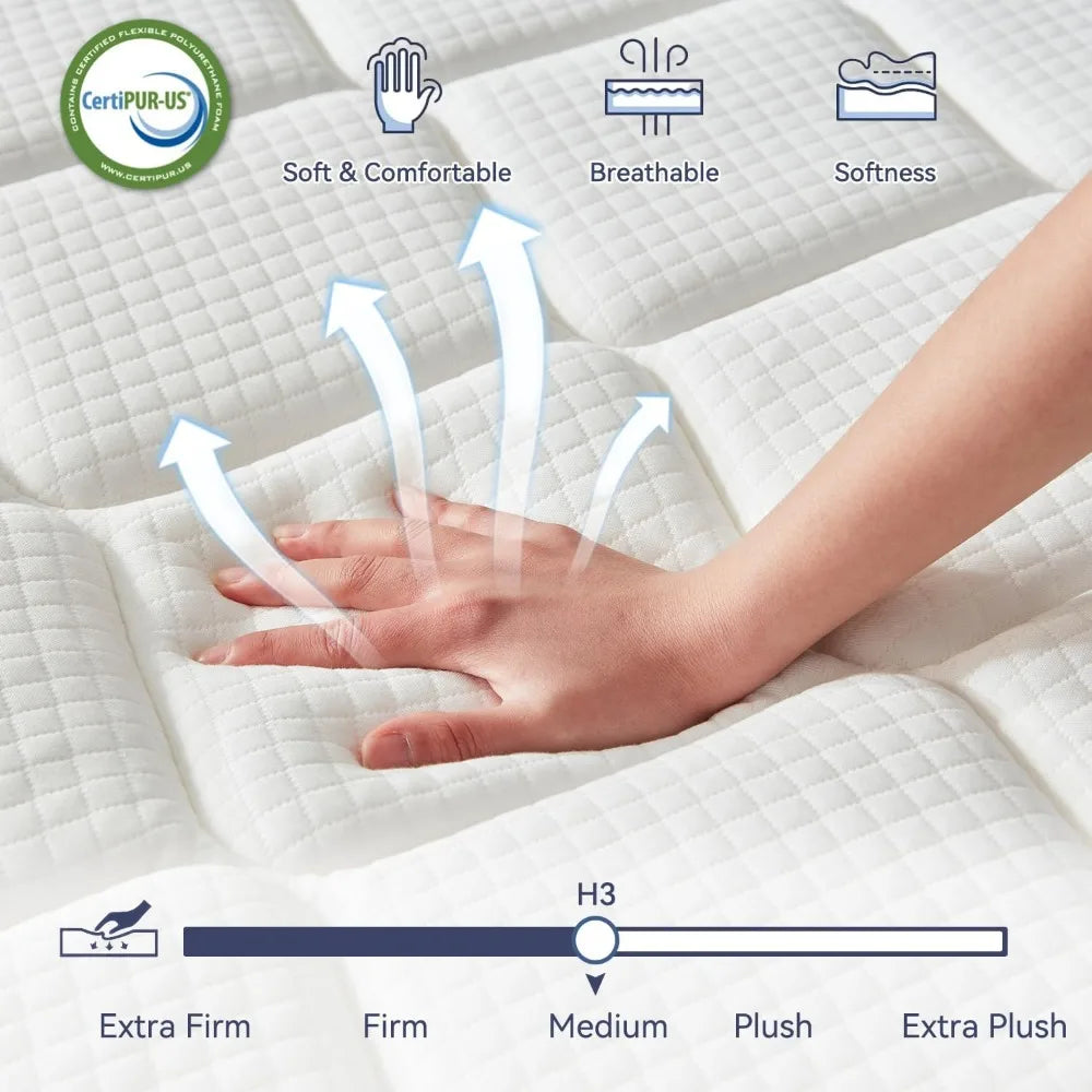 10-Inch Sleemate Hybrid Memory Foam Mattress