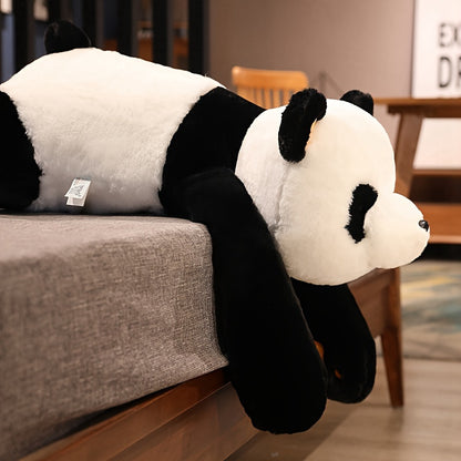 Bobo Plush Panda Pillow – Soft Synthetic Fiber, Perfect for Bedroom & Sofa Decor